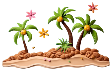 PNG Coconut tree nature plant beach.