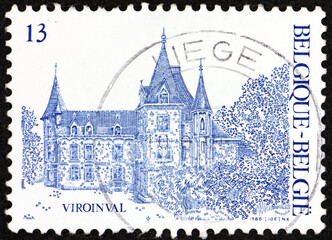 Postage stamp Belgium 1986 Licot castle (late 19th century), Viroinval