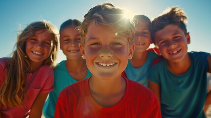 Obraz premium The smiling group of children
