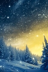 Naklejka premium background for winter with newly rising sun with generative ai