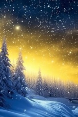 Fototapeta premium background for winter with newly rising sun with generative ai