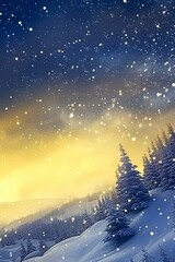 Naklejka premium background for winter with newly rising sun with generative ai