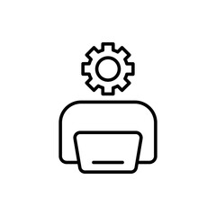 Administrator outline icons, minimalist vector illustration ,simple transparent graphic element .Isolated on white background