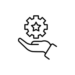 Administrator outline icons, minimalist vector illustration ,simple transparent graphic element .Isolated on white background