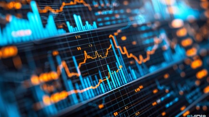 Financial Data Display on a Monitor