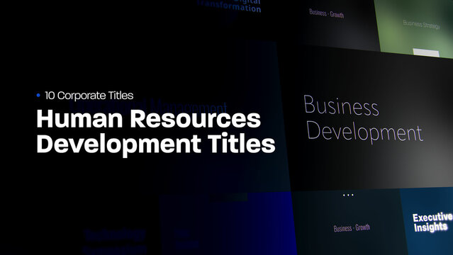 Human Resources Development Titles | 10 Motion Titles with Control Panels