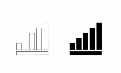 Fototapeta premium black and white logo signal diagram graphic on white background