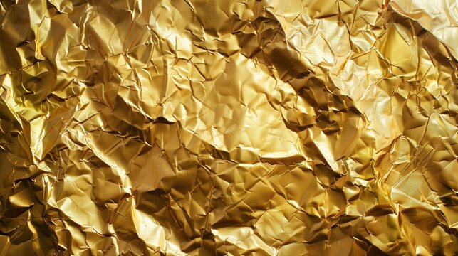 Graphic background illustrating geometric shape of reflective gold	

