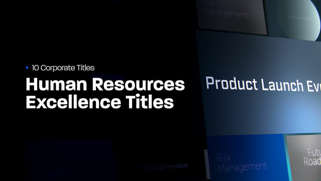 Human Resources Excellence Titles | 10 Motion Titles with Control Panels