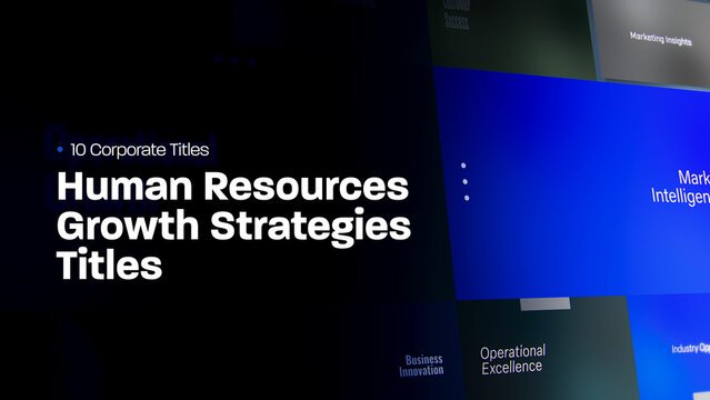 Human Resources Growth Strategies Titles | 10 Motion Titles with Control Panels