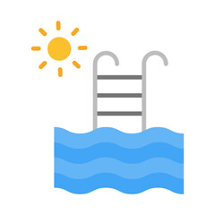 Swimming pool flat icon