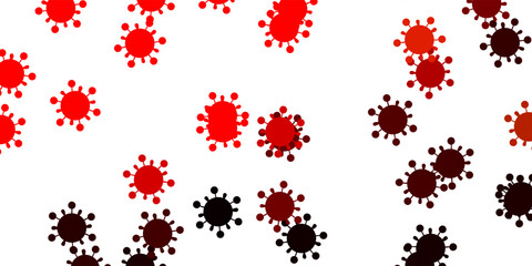 Light red, yellow vector template with flu signs.