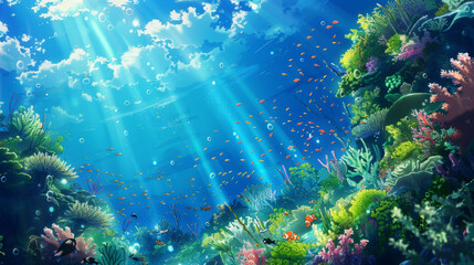 Obraz premium A beautiful underwater scene