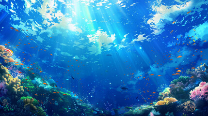 Fototapeta premium A beautiful underwater scene