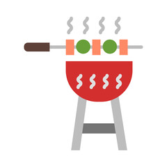 barbecue flat icon
