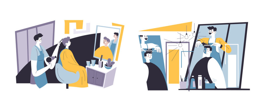 Hair Salon Services Illustration vector