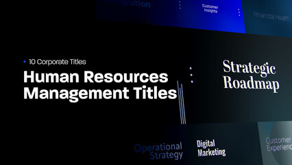 Human Resources Management Titles | 10 Motion Titles with Control Panels