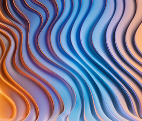 A vibrant, wavy abstract design in shades of blue and orange. This elegant and dynamic background is perfect for various design projects, including marketing materials, website backgrounds, and artist