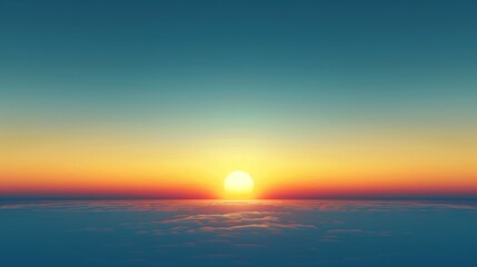 illustration of a sunrise over the horizon