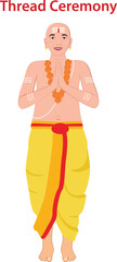 Traditional Hindu Thread ceremony function invitation 