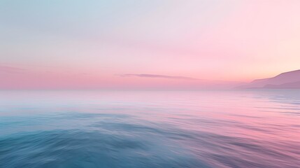 Obraz premium Pink Sunset Over Ocean