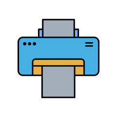 Vector printed icon of colored symbols.