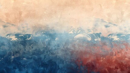 Abstract Textured Background with Blue, Beige, and Red Hues.