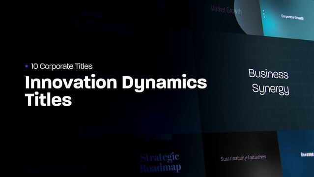 Innovation Dynamics Titles | 10 Motion Titles with Control Panels
