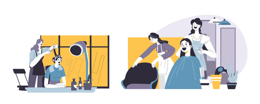 Hair Salon Services Illustration vector - Powered by Adobe