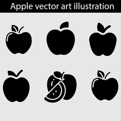 apple icons set illustration.