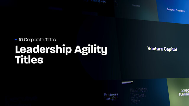 Leadership Agility Titles | 10 Motion Titles with Control Panels