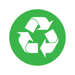 Recycle icon. Recycling or garbage environment symbol. Easy editable vector design.