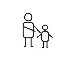 Children care icon vector symbol design illustration