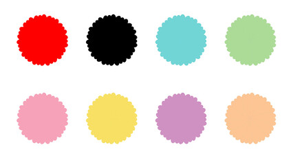 シンプルなもふもふのフレームのセット