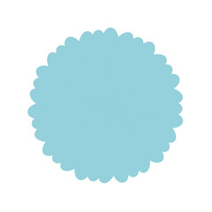 シンプルな青いもふもふのフレーム