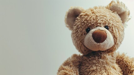 Teddy bear against blank background