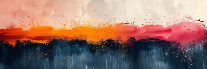Fototapeta premium Art colorful background with brush paint smears, illustration