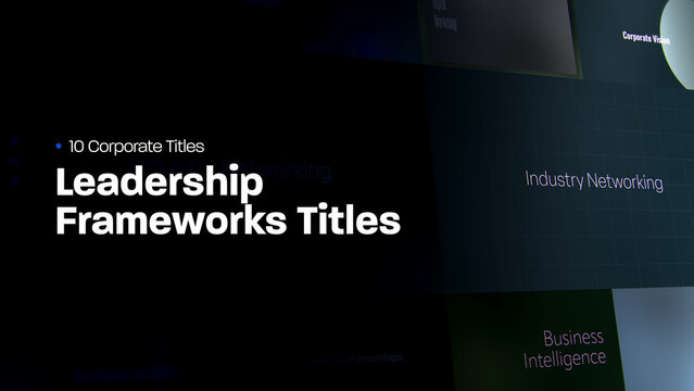 Leadership Frameworks Titles | 10 Motion Titles with Control Panels