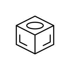 Billiard box outline icons, minimalist vector illustration ,simple transparent graphic element .Isolated on white background