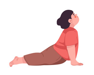 Upward Dog Yoga Pose vector