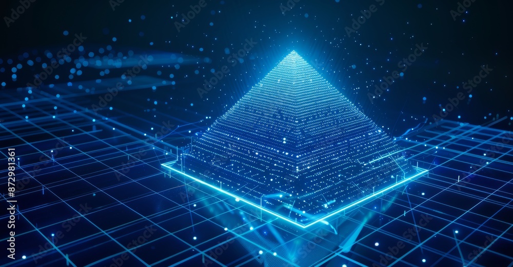 Poster future data search technology 3d rendering sci fi hud data analysis big data searching