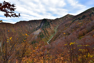 Obraz premium Climbing Mount Makihata, Niigata, Japan
