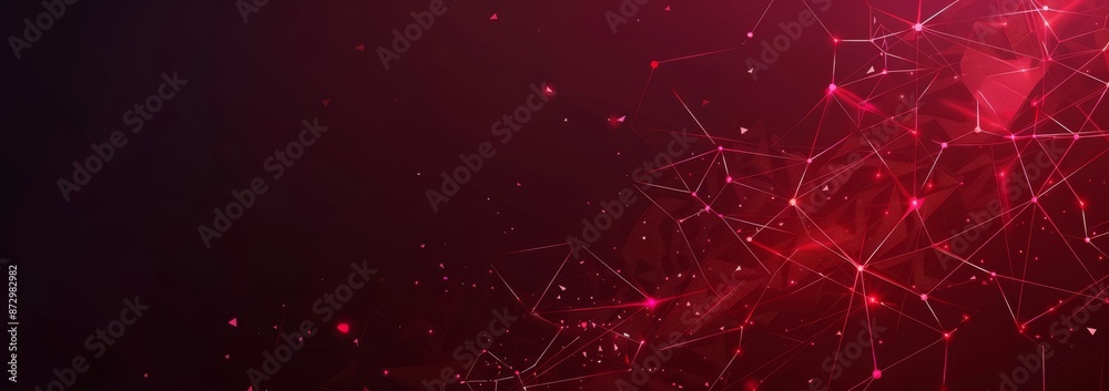 Aufkleber 3d rendering of digital network connection dots on a technology background. abstract digital connect