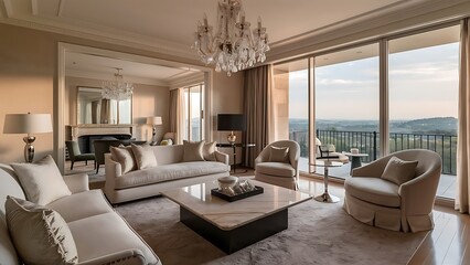 Classy living room with nice furniture