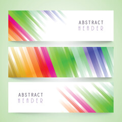 Abstract Style Header or Banner Design Set for Advertising.