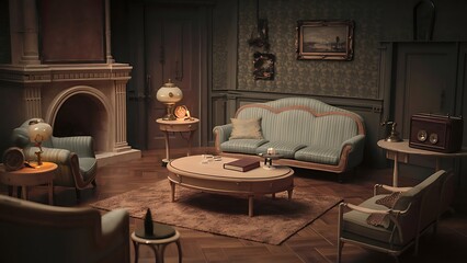 Old fashioned living room