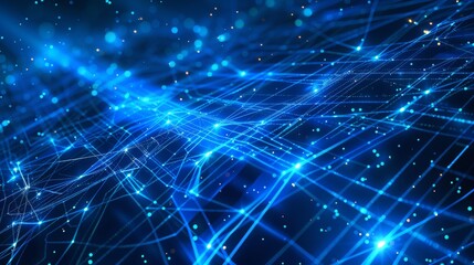 Background with particles on dark background. Animation of seamless loop. 3D rendering.