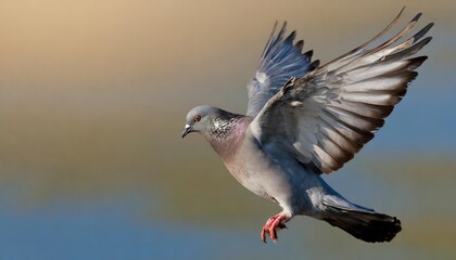 Fototapeta premium Rock Pigeon in its natural environment , generated by AI. High quality photo