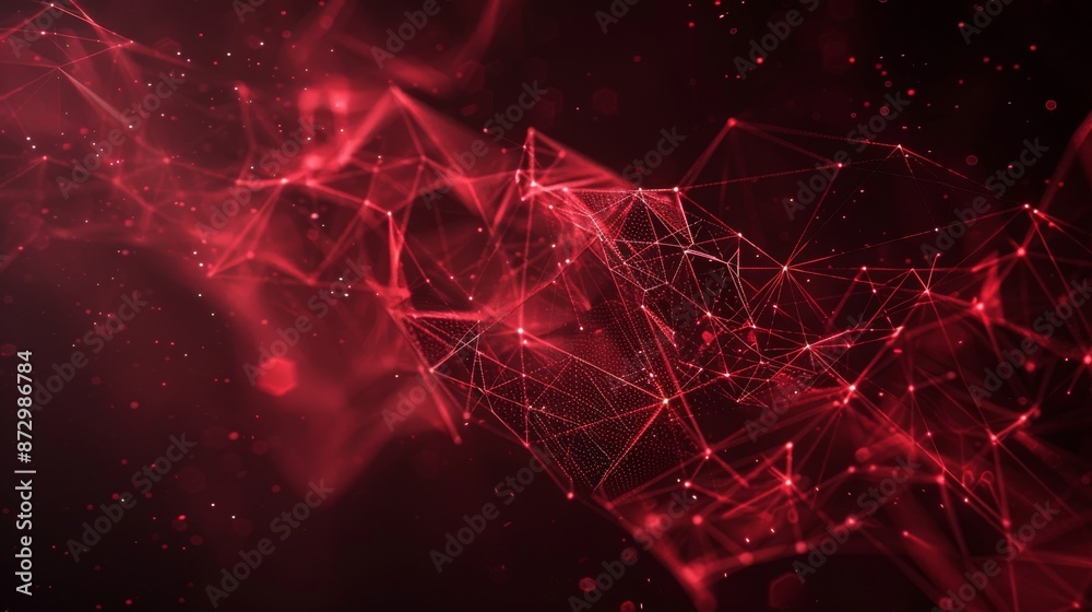 Poster space with abstract polygonal shapes. molecular structure and communication. network connection stru