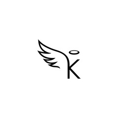 ALPHABET AND NUMBER COMBINING WITH WING OF ANGEL